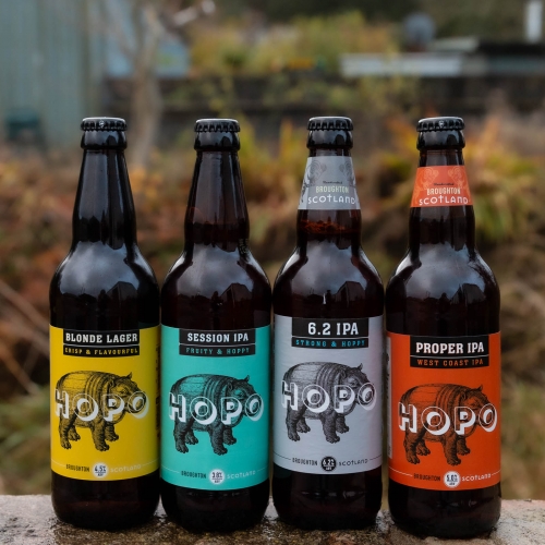 HOPO craft lager, session IPA, 6.2 IPA, and proper ipa. All traditional scottish beers and ales