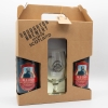 Gift pack including 2 x 500ml Old Jock and a new Broughton Brewery goblet glass